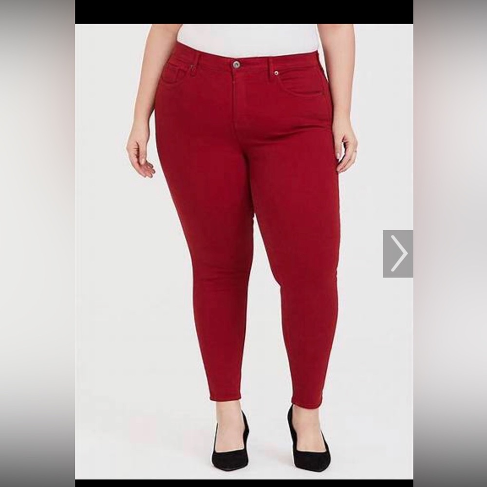 Torrid Red Sky High Skinny jeans size 22R